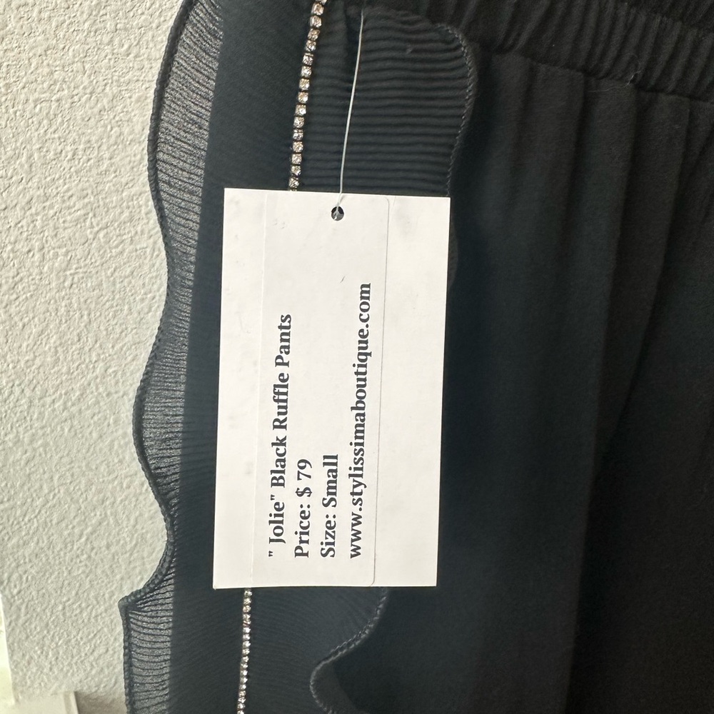 Rhinestone and Ruffle Jogger - Picture 3 of 7